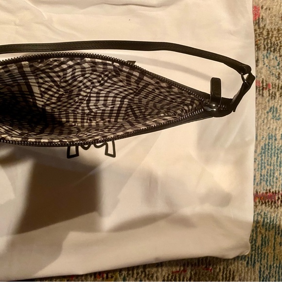 MCM Dark Leather Tote with Subtle Pattern - Picture 6 of 6